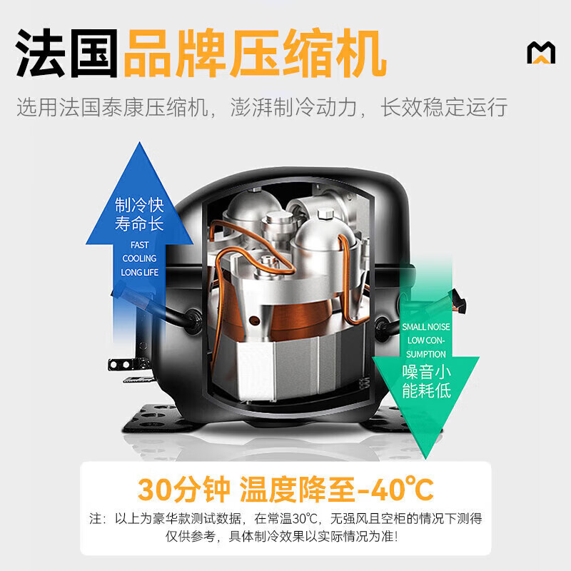 麥大廚標準款5盤-40℃單門風冷速凍柜1000W